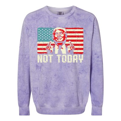 Trump Pennsylvania Rally Shooting Not Today Colorblast Crewneck Sweatshirt