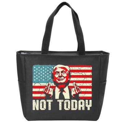 Trump Pennsylvania Rally Shooting Not Today Zip Tote Bag