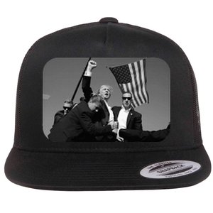 Trump Pennsylvania Rally Shooting Flat Bill Trucker Hat