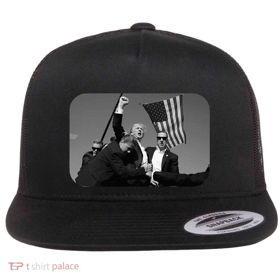 Trump Pennsylvania Rally Shooting Flat Bill Trucker Hat