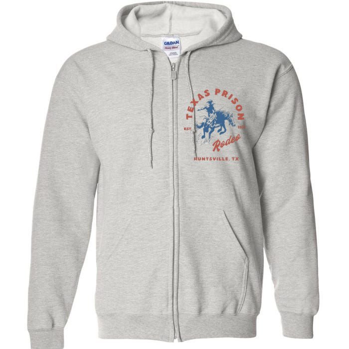 Texas Prison Rodeo Cowboy Western Full Zip Hoodie