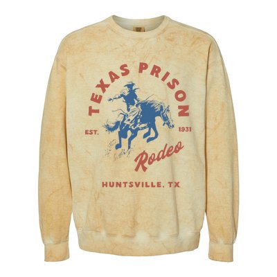 Texas Prison Rodeo Cowboy Western Colorblast Crewneck Sweatshirt