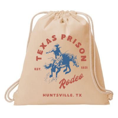 Texas Prison Rodeo Cowboy Western Drawstring Bag