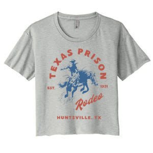 Texas Prison Rodeo Cowboy Western Women's Crop Top Tee