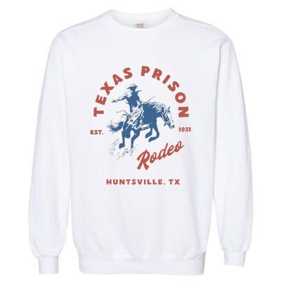 Texas Prison Rodeo Cowboy Western Garment-Dyed Sweatshirt