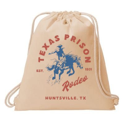 Texas Prison Rodeo Cowboy Western Drawstring Bag