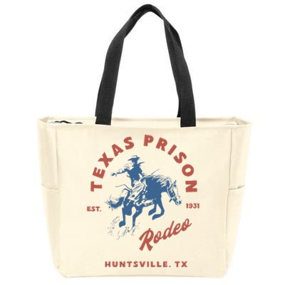 Texas Prison Rodeo Cowboy Western Zip Tote Bag