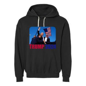 Trump Pennsylvania Rally Shooting Not Today Garment-Dyed Fleece Hoodie