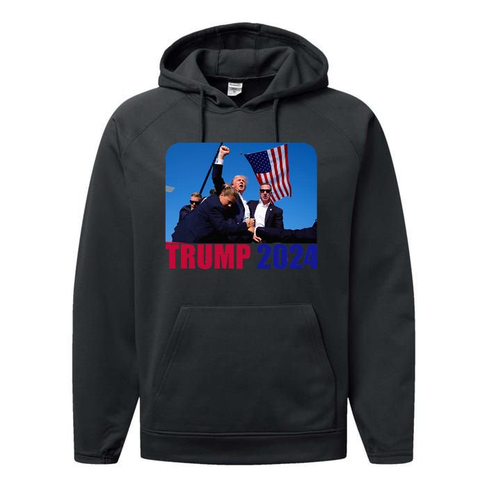 Trump Pennsylvania Rally Shooting Not Today Performance Fleece Hoodie