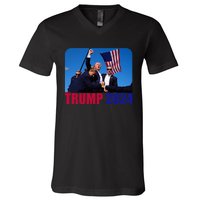 Trump Pennsylvania Rally Shooting Not Today V-Neck T-Shirt