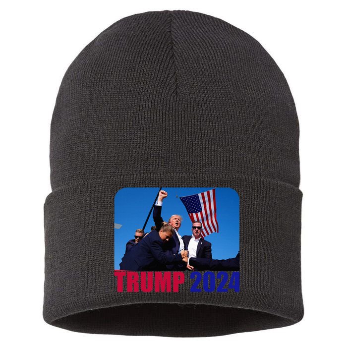 Trump Pennsylvania Rally Shooting Not Today Sustainable Knit Beanie