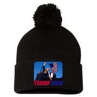 Trump Pennsylvania Rally Shooting Not Today Pom Pom 12in Knit Beanie