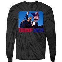 Trump Pennsylvania Rally Shooting Not Today Tie-Dye Long Sleeve Shirt