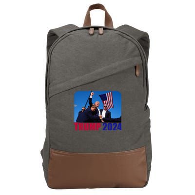 Trump Pennsylvania Rally Shooting Not Today Cotton Canvas Backpack