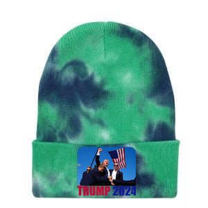 Trump Pennsylvania Rally Shooting Not Today Tie Dye 12in Knit Beanie