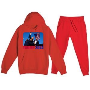 Trump Pennsylvania Rally Shooting Not Today Premium Hooded Sweatsuit Set