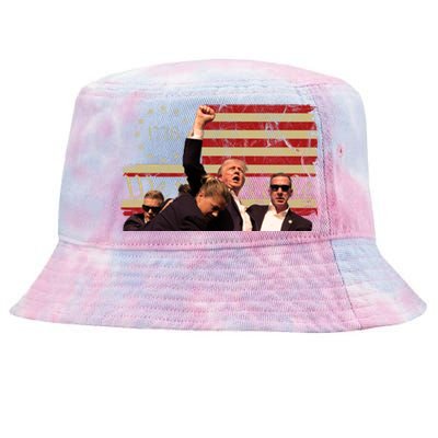 Trump Pa Rally Pennsylvania 2024 Vintage Political Tie-Dyed Bucket Hat