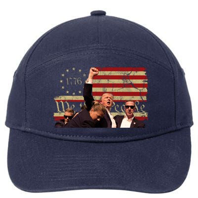 Trump Pa Rally Pennsylvania 2024 Vintage Political 7-Panel Snapback Hat