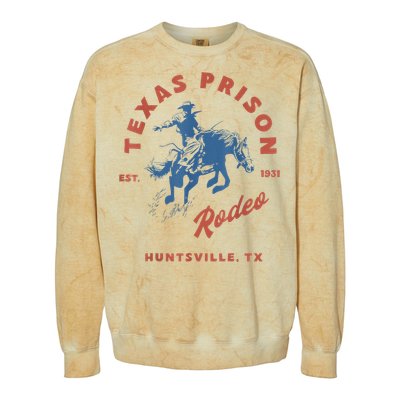 Texas Prison Rodeo Cowboy Western Colorblast Crewneck Sweatshirt