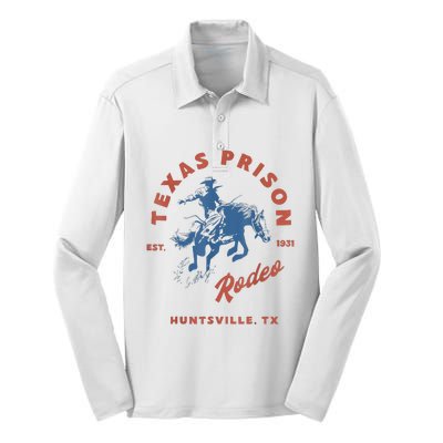 Texas Prison Rodeo Cowboy Western Silk Touch Performance Long Sleeve Polo