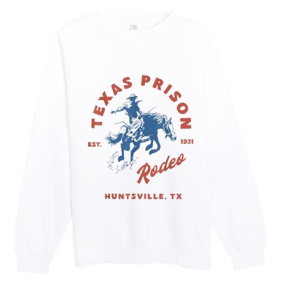 Texas Prison Rodeo Cowboy Western Premium Crewneck Sweatshirt