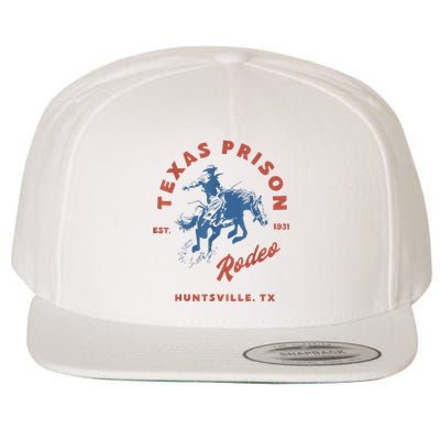 Texas Prison Rodeo Cowboy Western Wool Snapback Cap