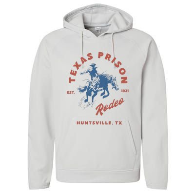 Texas Prison Rodeo Cowboy Western Performance Fleece Hoodie