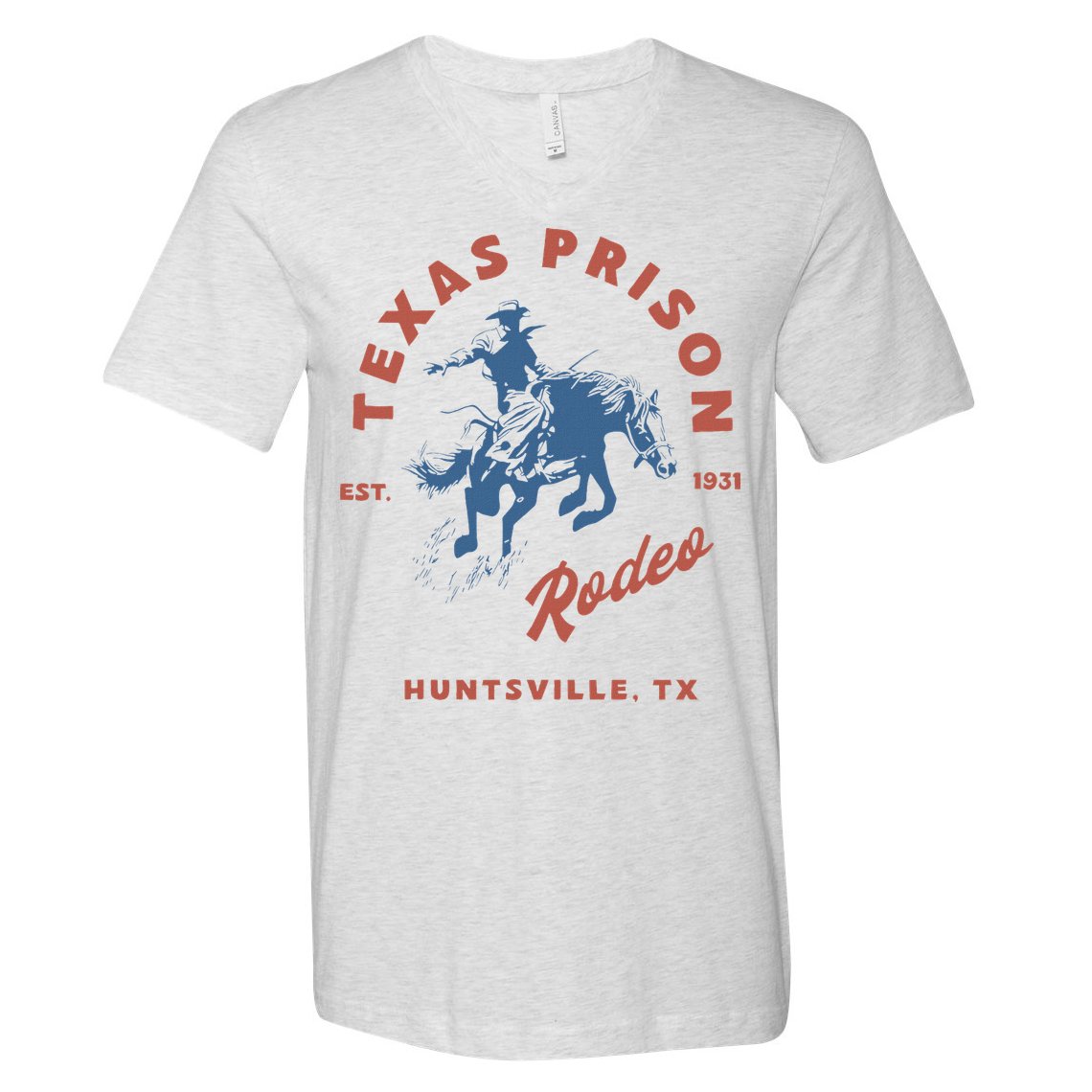 Texas Prison Rodeo Cowboy Western V-Neck T-Shirt
