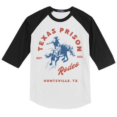 Texas Prison Rodeo Cowboy Western Kids Colorblock Raglan Jersey