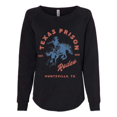 Texas Prison Rodeo Cowboy Western Womens California Wash Sweatshirt