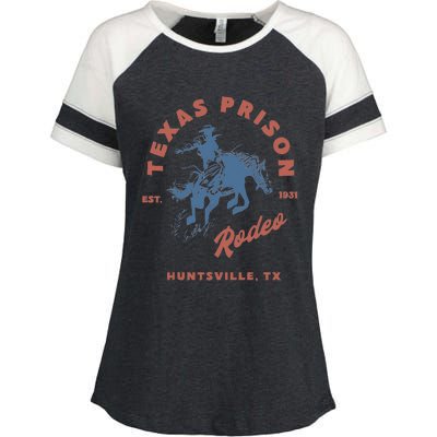 Texas Prison Rodeo Cowboy Western Enza Ladies Jersey Colorblock Tee