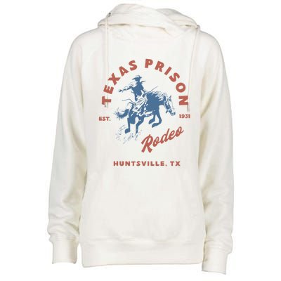 Texas Prison Rodeo Cowboy Western Womens Funnel Neck Pullover Hood