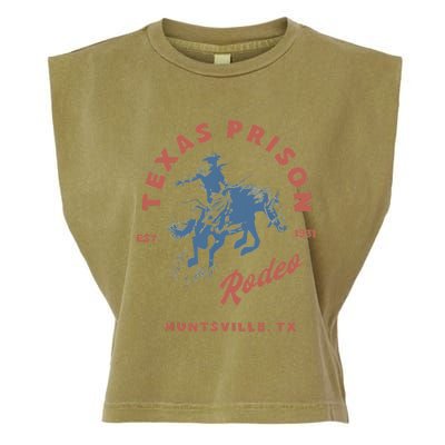 Texas Prison Rodeo Cowboy Western Garment-Dyed Women's Muscle Tee