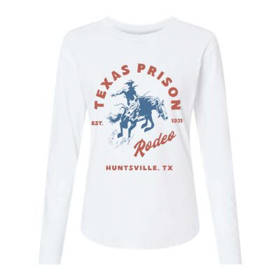 Texas Prison Rodeo Cowboy Western Womens Cotton Relaxed Long Sleeve T-Shirt