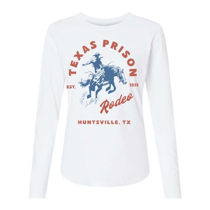 Texas Prison Rodeo Cowboy Western Womens Cotton Relaxed Long Sleeve T-Shirt