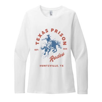 Texas Prison Rodeo Cowboy Western Womens CVC Long Sleeve Shirt