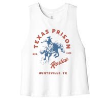 Texas Prison Rodeo Cowboy Western Women's Racerback Cropped Tank