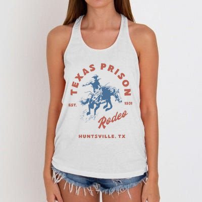 Texas Prison Rodeo Cowboy Western Women's Knotted Racerback Tank