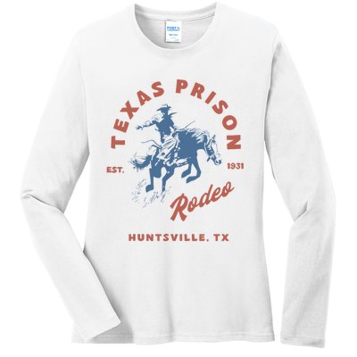 Texas Prison Rodeo Cowboy Western Ladies Long Sleeve Shirt