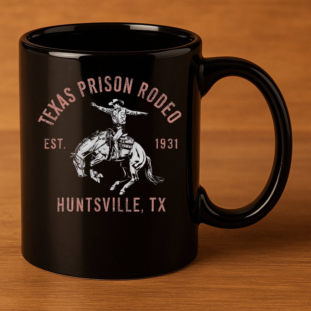 Texas Prison Rodeo Huntsville Est 1931 11oz C Handle Ceramic Mug