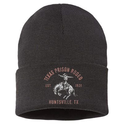 Texas Prison Rodeo Huntsville Est 1931 Sustainable Knit Beanie