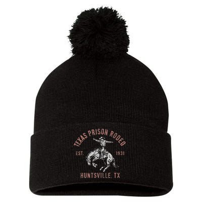 Texas Prison Rodeo Huntsville Est 1931 Pom Pom 12in Knit Beanie