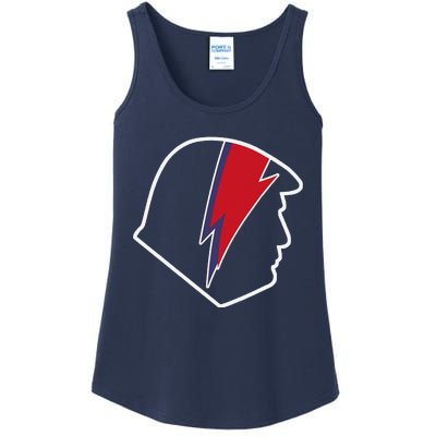 Trump Profile Rock Star Retro Vintage Art Ladies Essential Tank