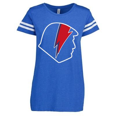 Trump Profile Rock Star Retro Vintage Art Enza Ladies Jersey Football T-Shirt