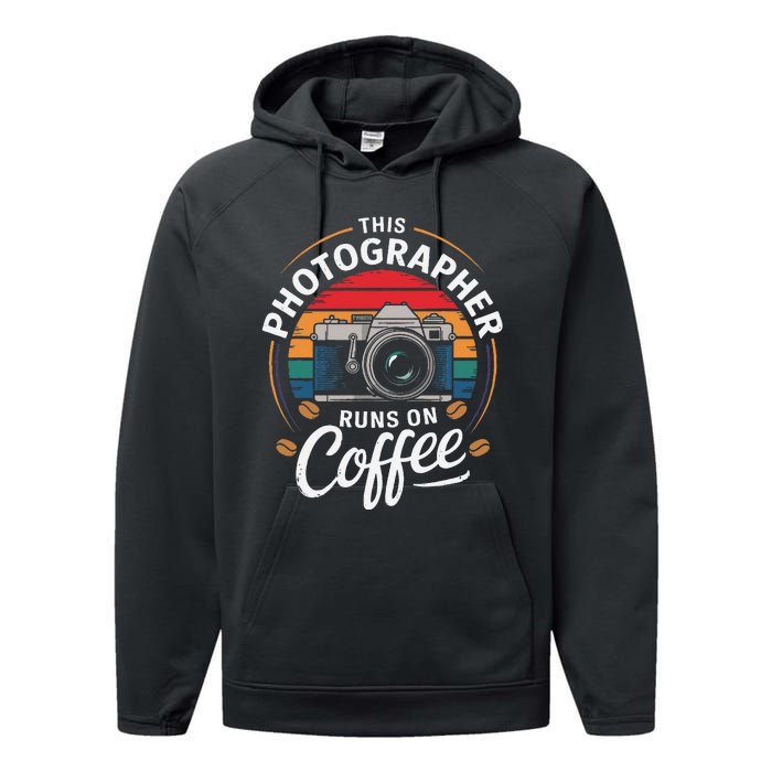 This Photographer Runs On Coffee Camera Performance Fleece Hoodie