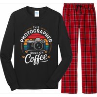 This Photographer Runs On Coffee Camera Long Sleeve Pajama Set