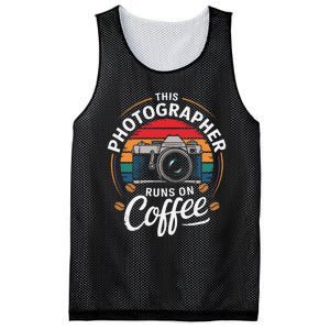 This Photographer Runs On Coffee Camera Mesh Reversible Basketball Jersey Tank