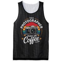 This Photographer Runs On Coffee Camera Mesh Reversible Basketball Jersey Tank