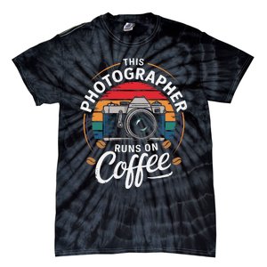 This Photographer Runs On Coffee Camera Tie-Dye T-Shirt