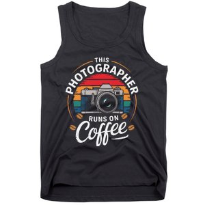 This Photographer Runs On Coffee Camera Tank Top